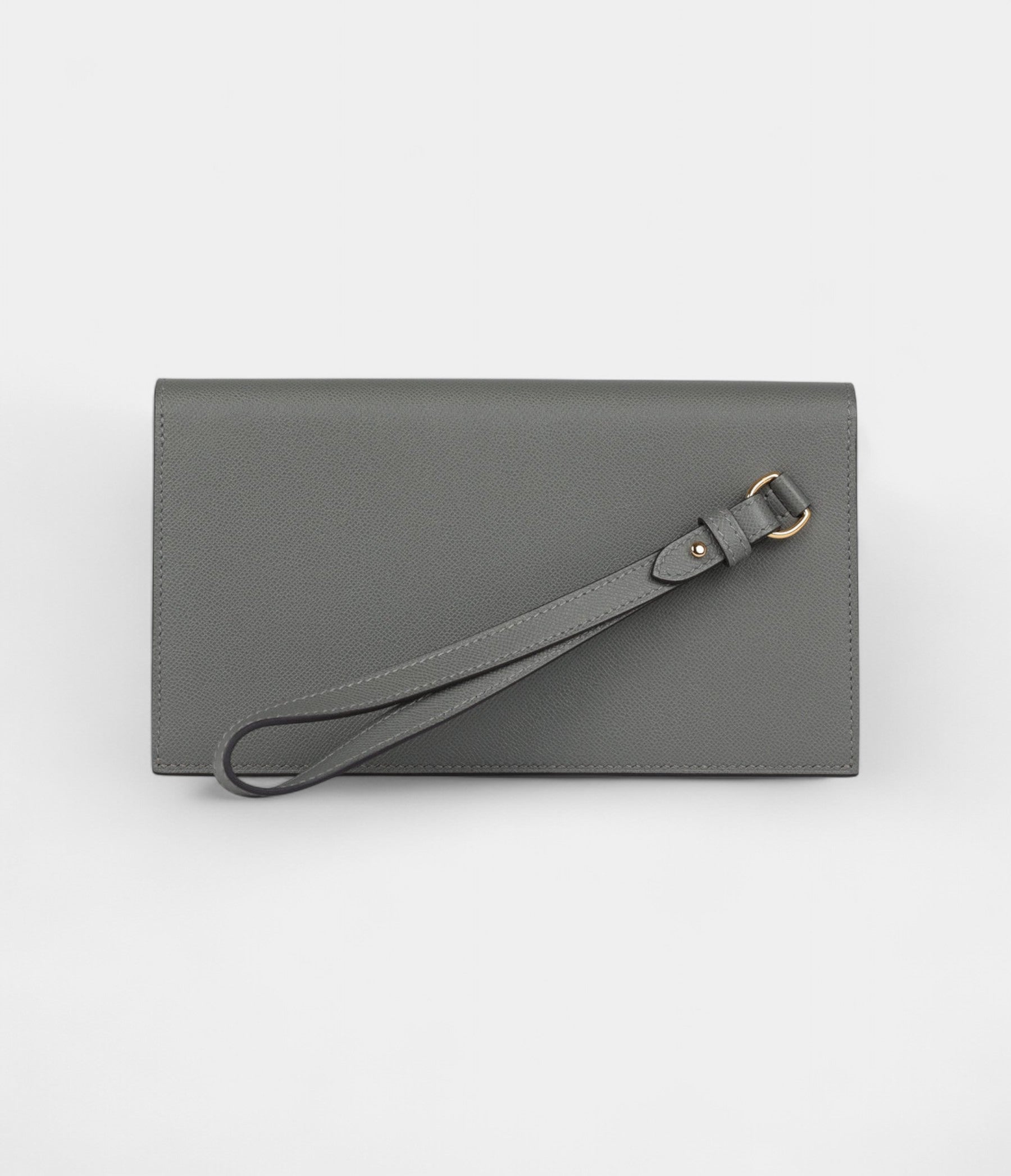 HMKelly Pocket Long Wallet Gris Meyer Madame Gold Hardware