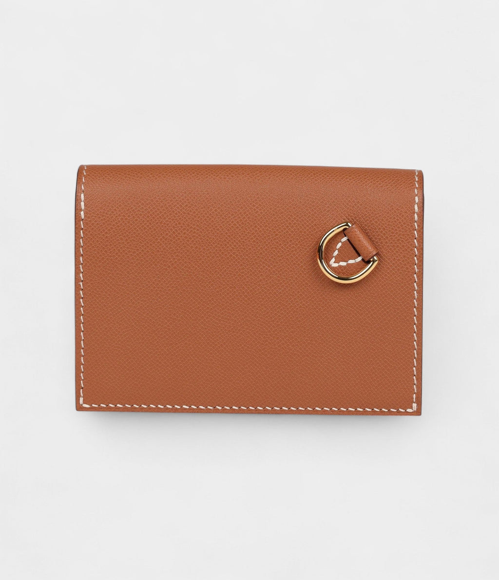 HMKelly Pocket Slim Wallet Gold Epsom Gold Hardware