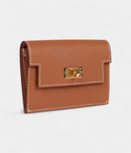 HMKelly Pocket Slim Wallet Gold Epsom Gold Hardware