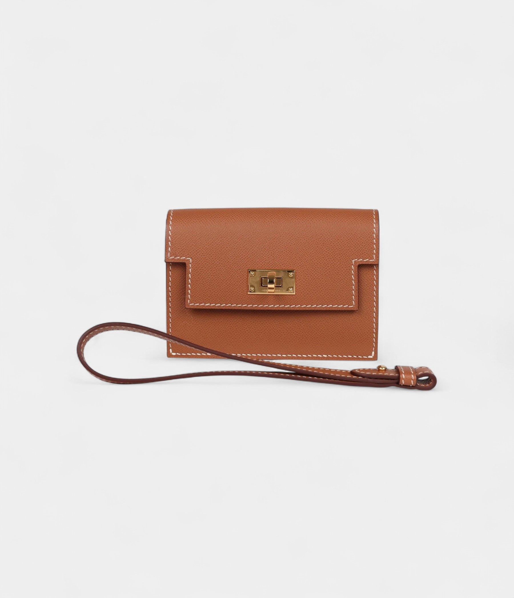 HMKelly Pocket Slim Wallet Gold Epsom Gold Hardware