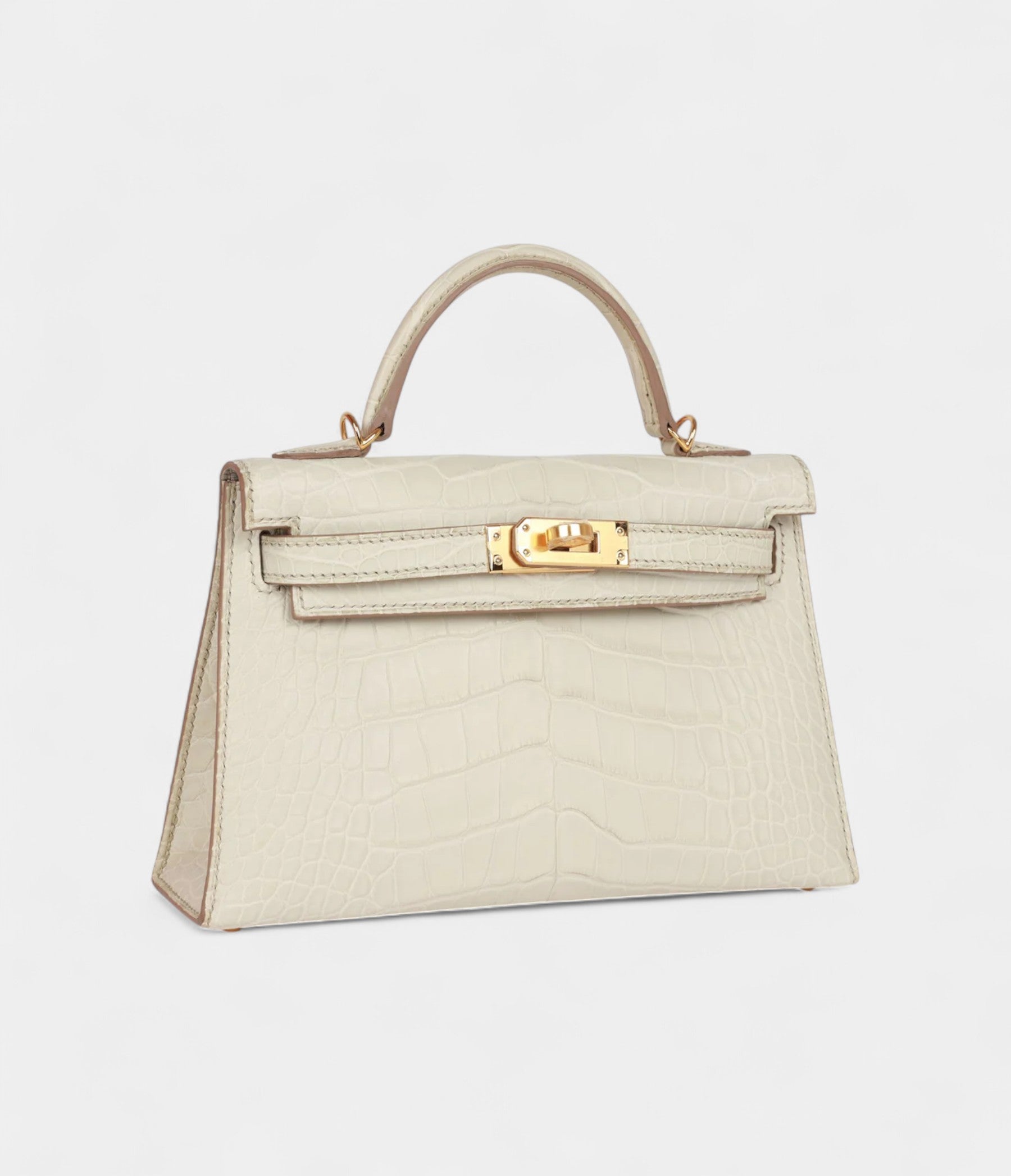 HMKelly Sellier 20 Beton Matte Alligator Gold Hardware