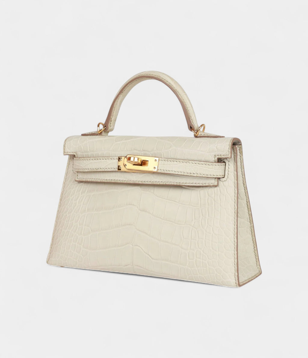 HMKelly Sellier 20 Beton Matte Alligator Gold Hardware