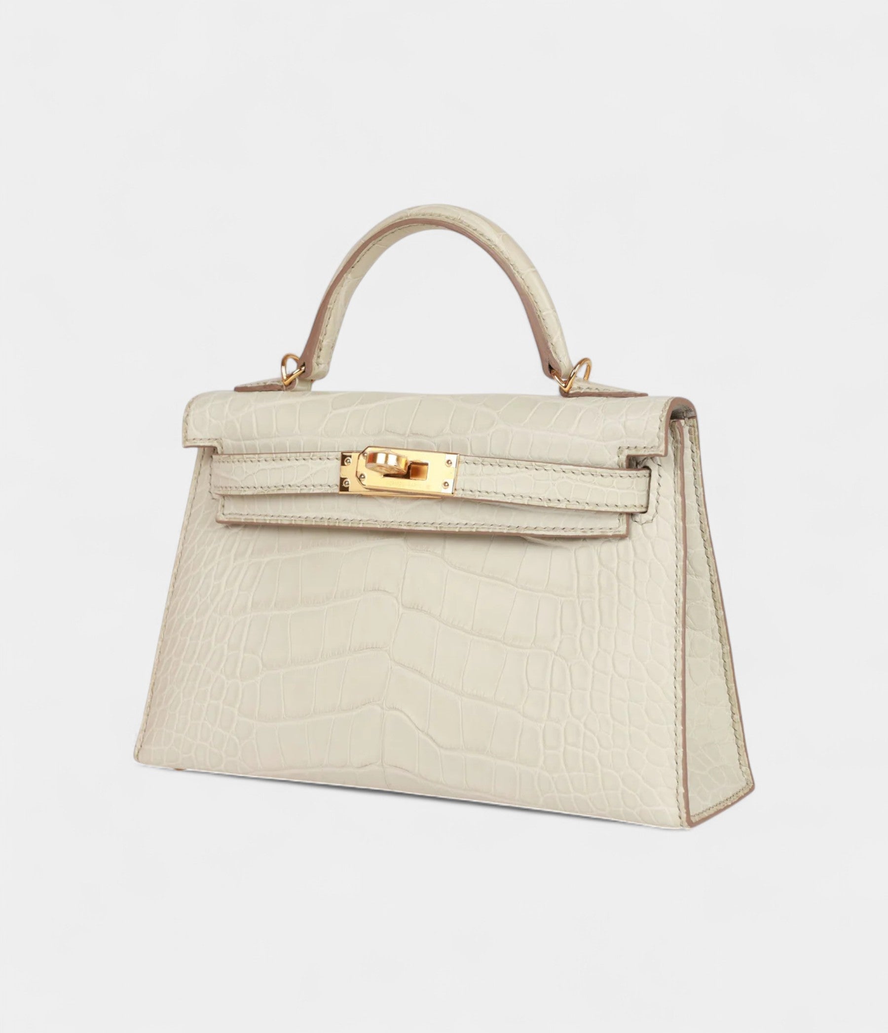 HMKelly Sellier 20 Beton Matte Alligator Gold Hardware
