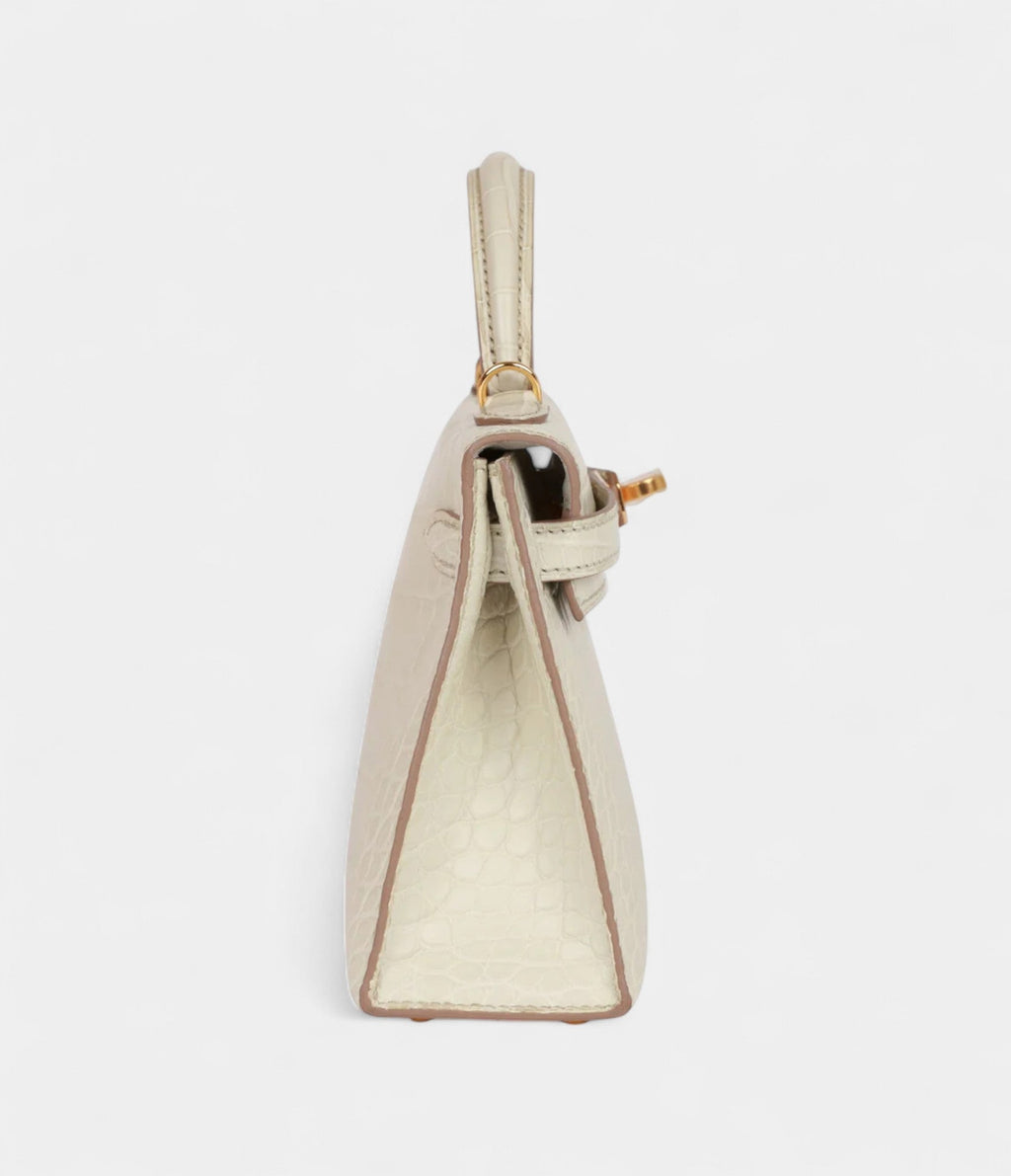 HMKelly Sellier 20 Beton Matte Alligator Gold Hardware