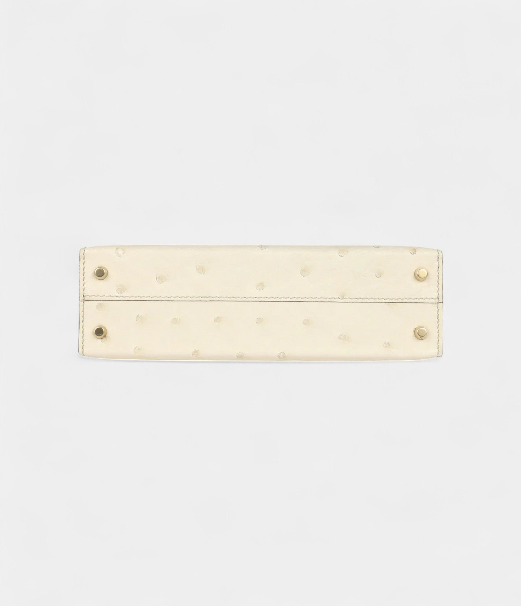 HMKelly Sellier 20 Beton and Gris Tourterelle Ostrich Permabrass Hardware