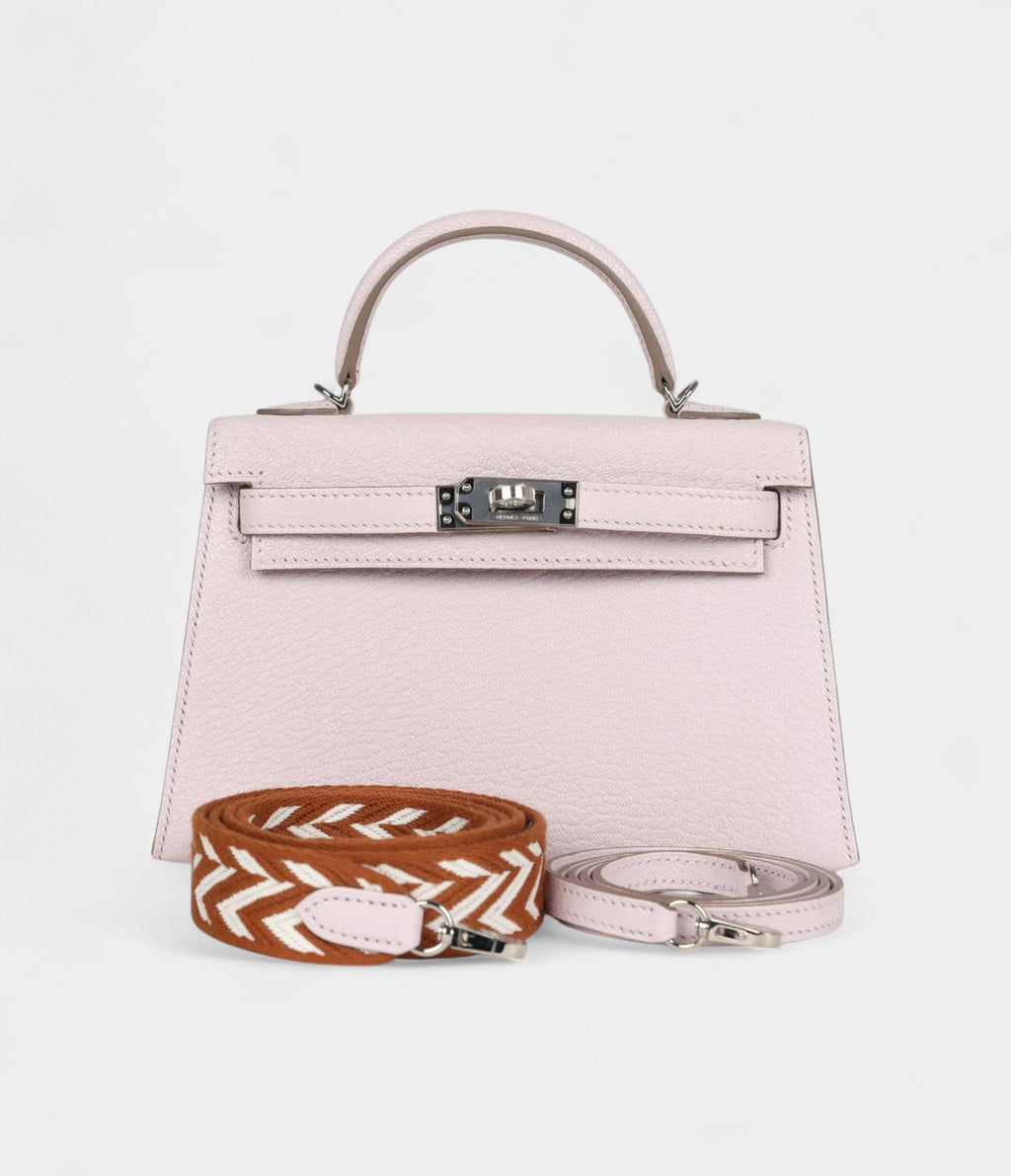 HMKelly Sellier 20 Mauve Pale Chevre Palladium Hardware