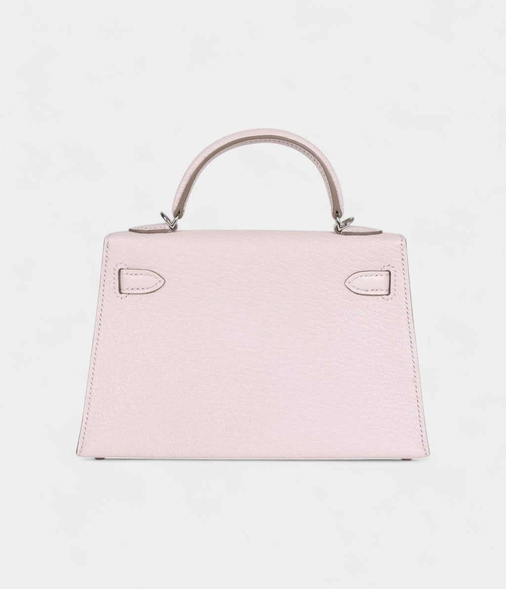 HMKelly Sellier 20 Mauve Pale Chevre Palladium Hardware