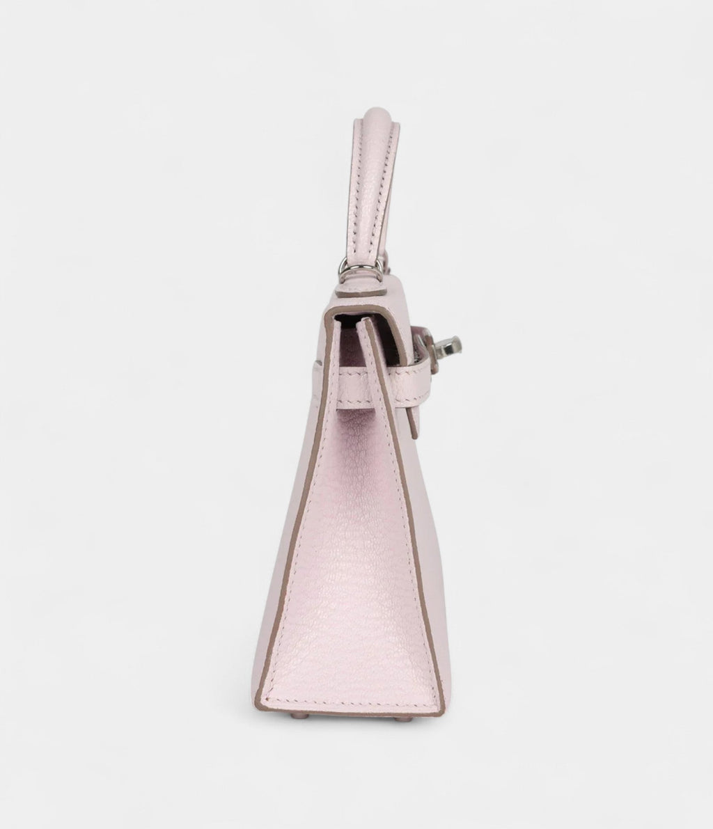 HMKelly Sellier 20 Mauve Pale Chevre Palladium Hardware