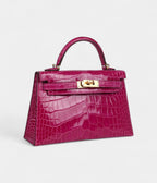 HMKelly Sellier 20 Rose Scheherazade Shiny Alligator Gold Hardware