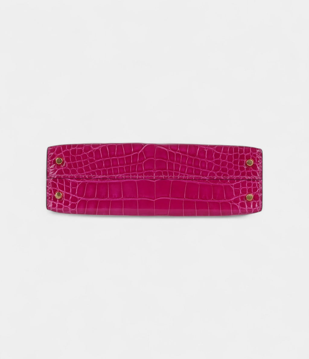HMKelly Sellier 20 Rose Scheherazade Shiny Alligator Gold Hardware