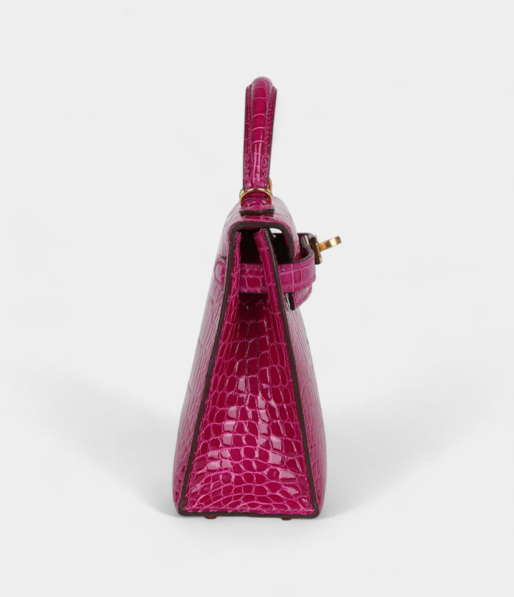 HMKelly Sellier 20 Rose Scheherazade Shiny Alligator Gold Hardware