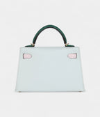 HMKelly Sellier 20 Tri-color Platinum Grey, Pale Mauve and Medium Green Epsom Gold Hardware