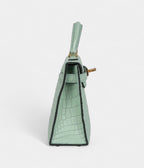 HMKelly Sellier 20 Vert D'Eau Matte Alligator Gold Hardware