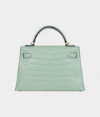 HMKelly Sellier 20 Vert D'Eau Matte Alligator Gold Hardware