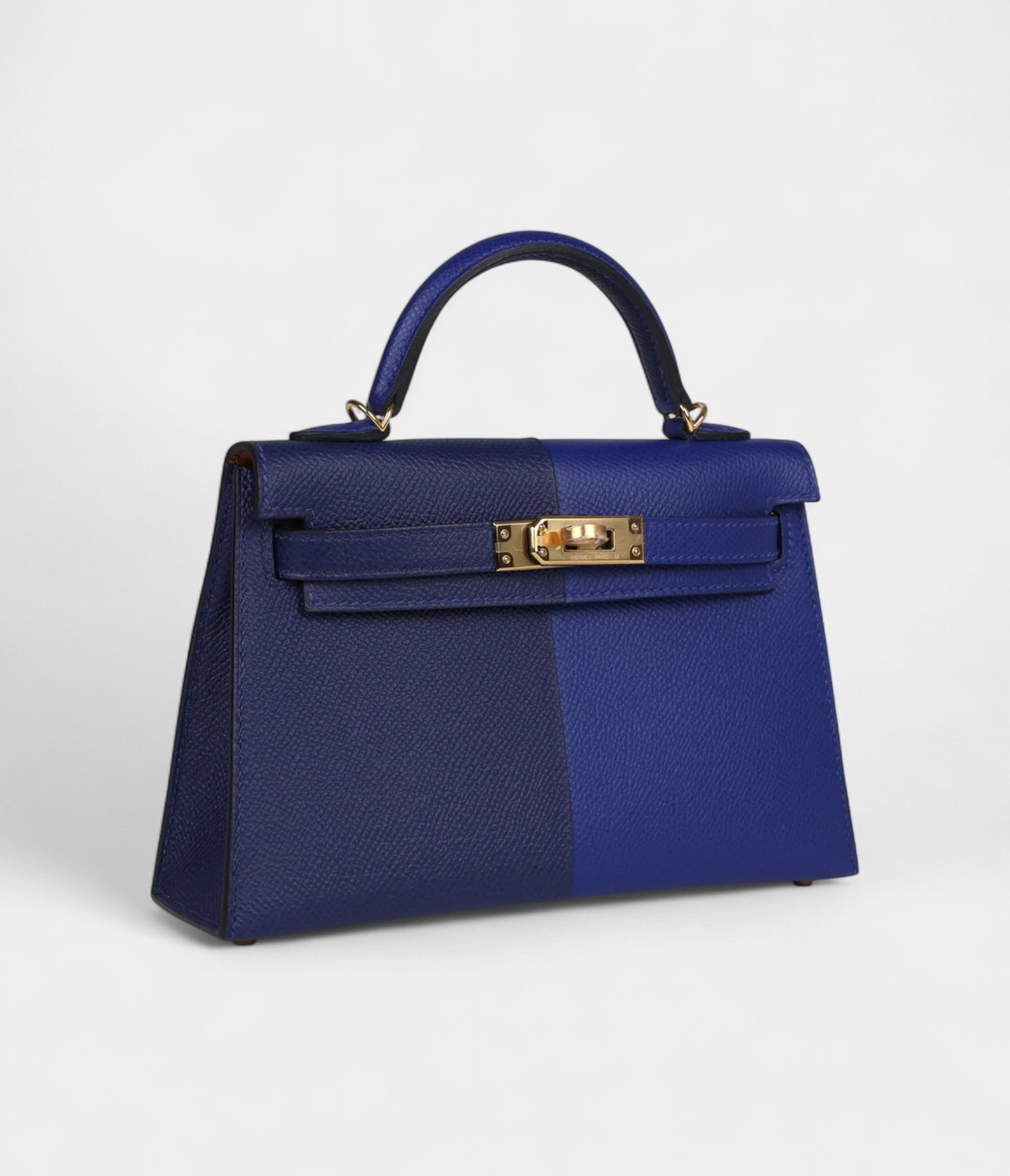 HMKelly Sellier Jacket 20 Electric Blue and Ink Blue Epsom Gold Hardware