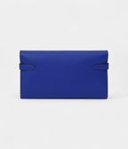 HMKelly Wallet Electric Blue Epsom Leather Palladium Hardware