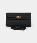 HMKelly Wallet To Go Black Epsom Gold Hardware