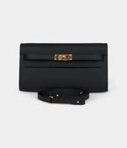 HMKelly Wallet To Go Black Epsom Gold Hardware