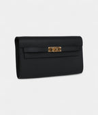 HMKelly Wallet To Go Black Epsom Gold Hardware