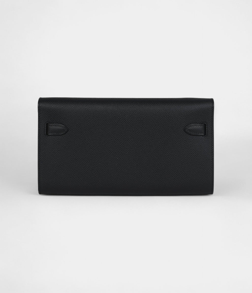 HMKelly Wallet To Go Black Epsom Gold Hardware