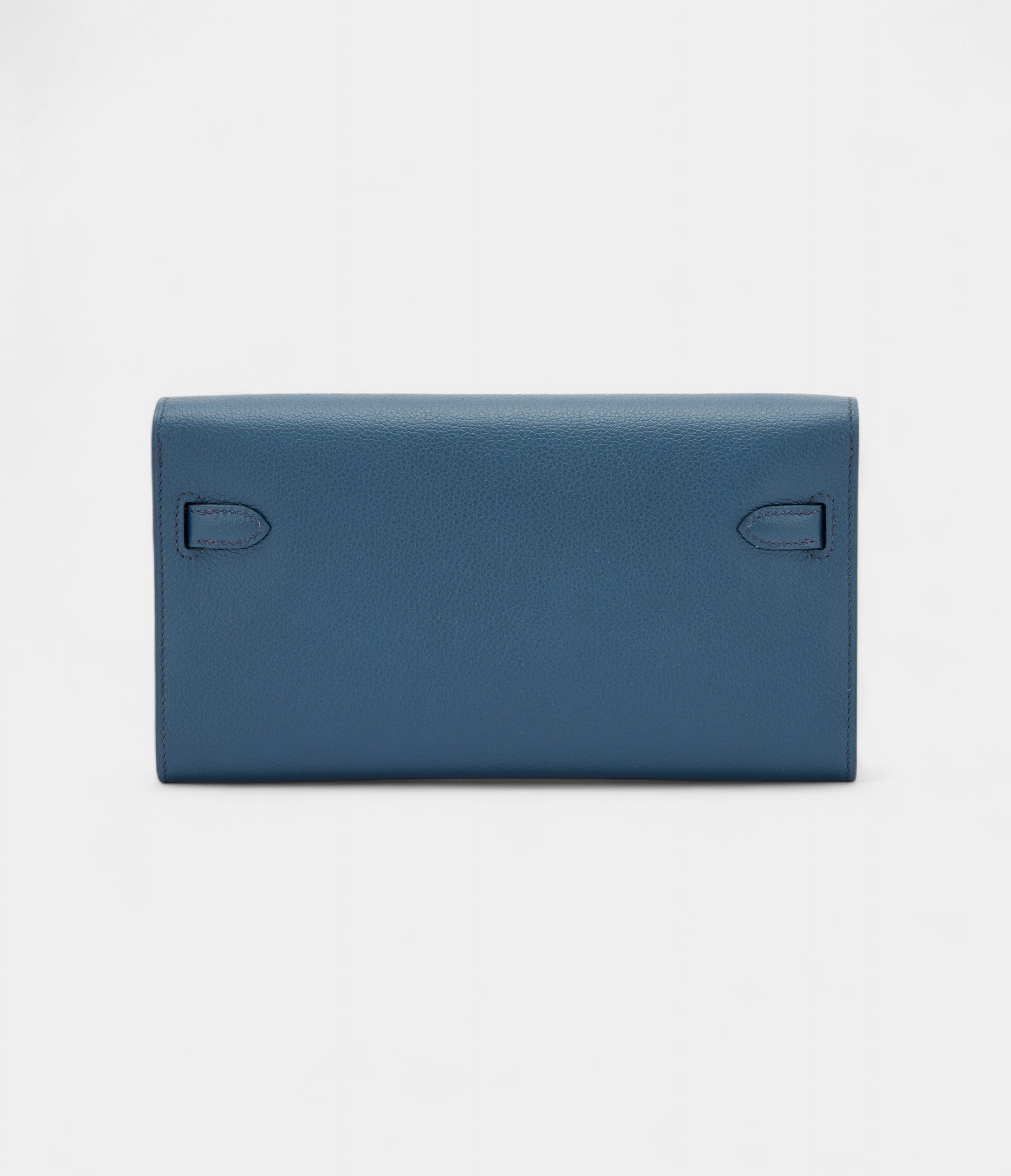 HMKelly Wallet To Go Bleu de Prusse Evercolor Leather Gold Hardware