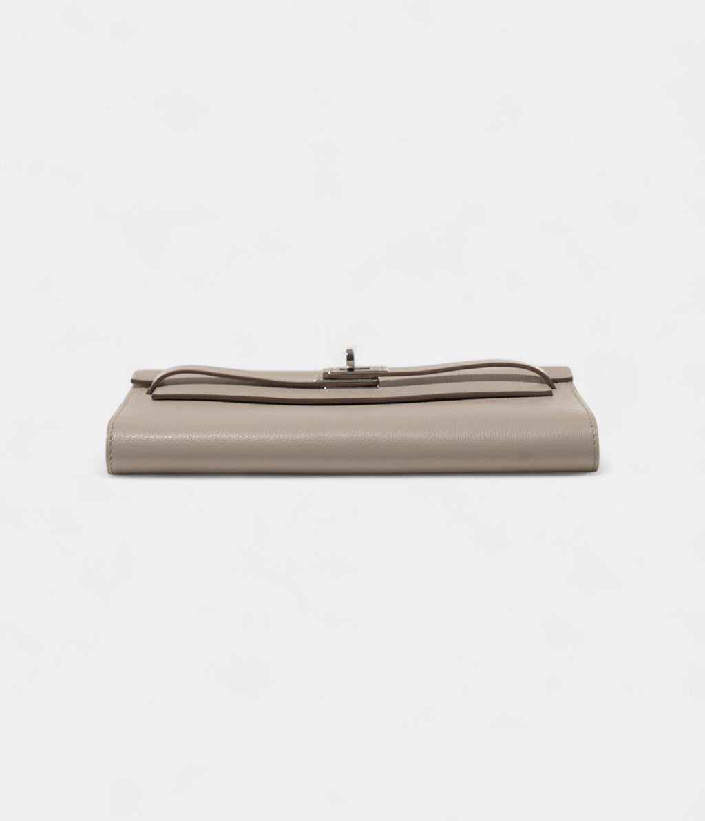 HMKelly Wallet To Go Concrete Clemence Leather Palladium Hardware