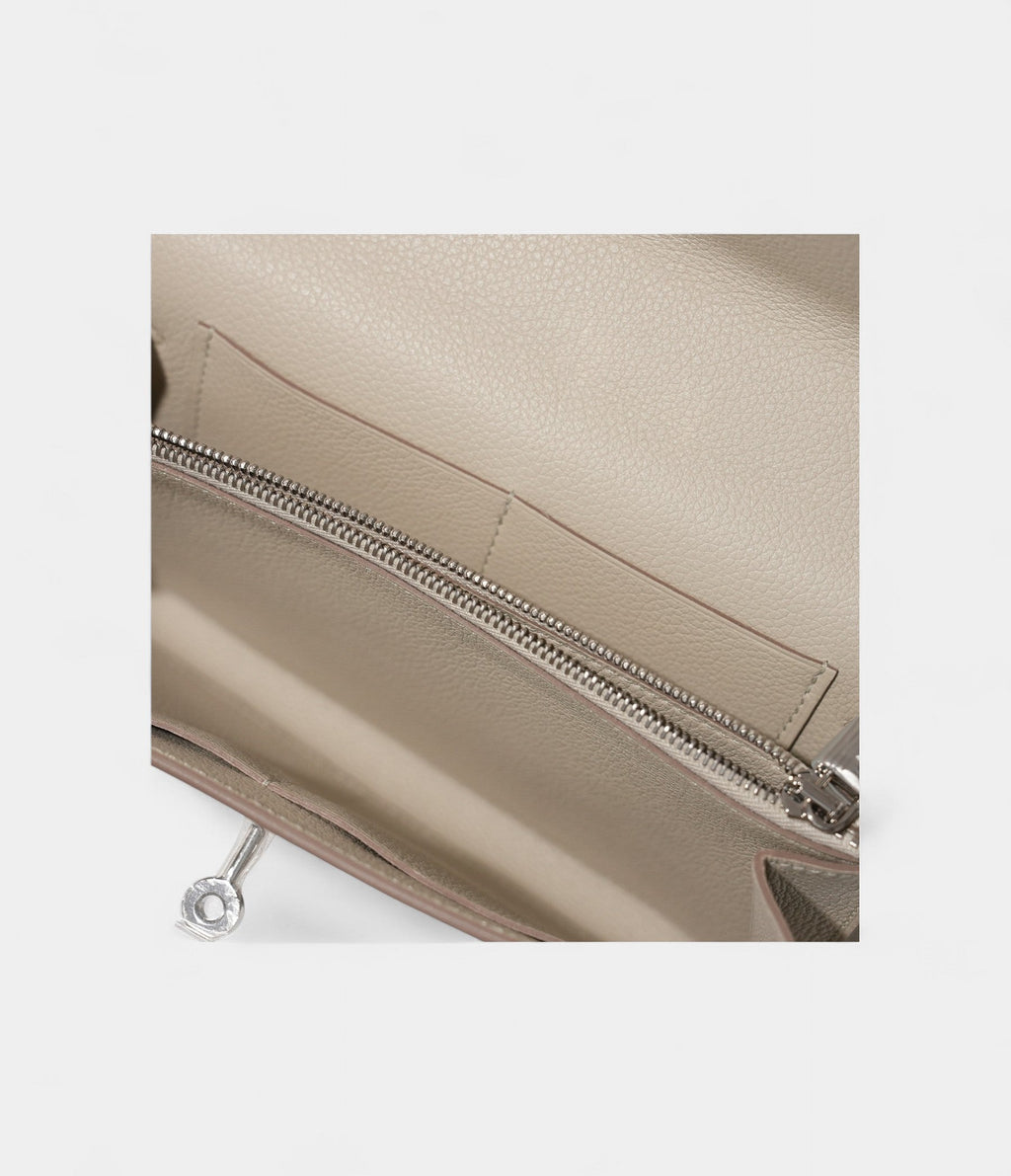 HMKelly Wallet To Go Concrete Clemence Leather Palladium Hardware