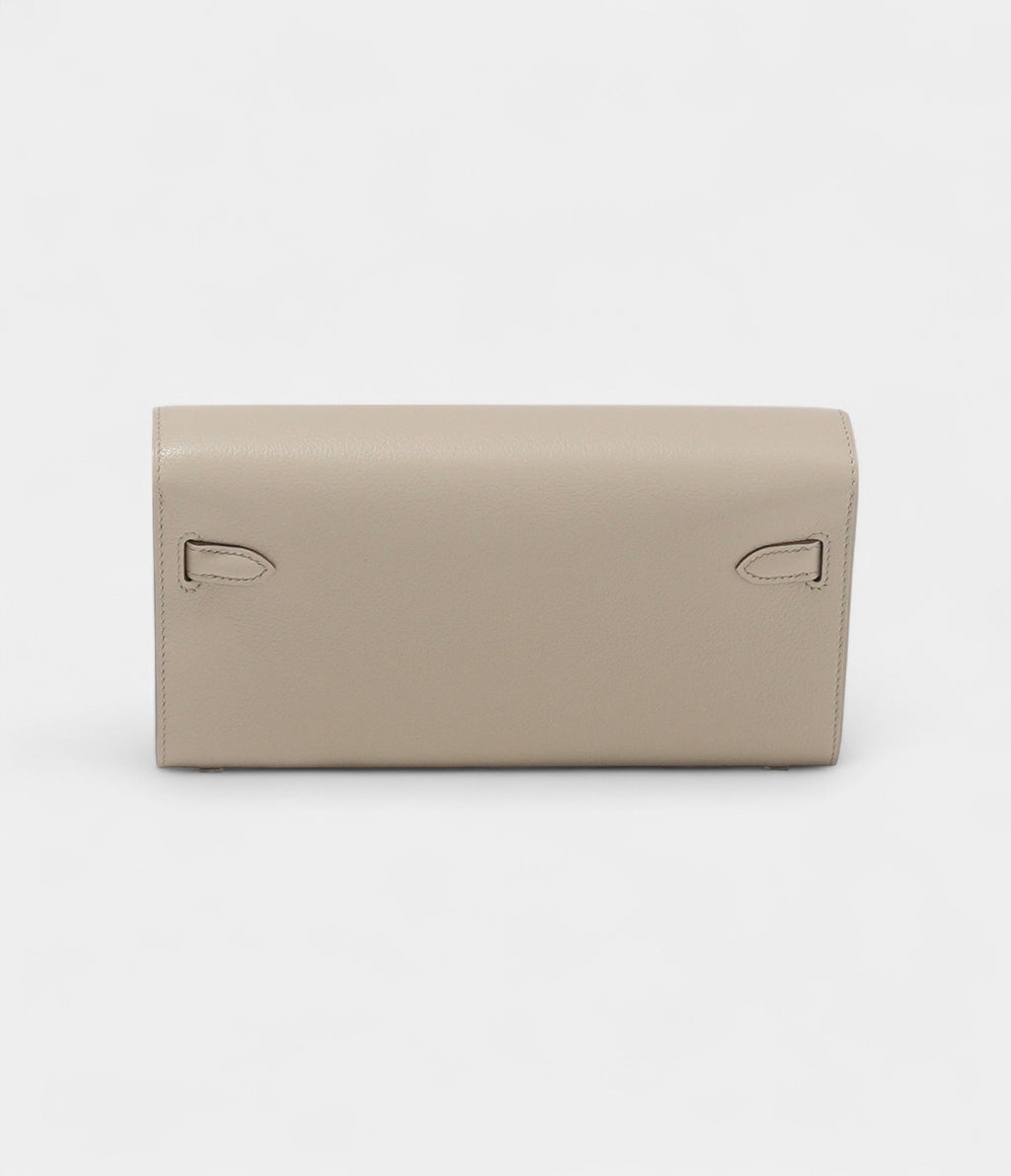 HMKelly Wallet To Go Concrete Clemence Leather Palladium Hardware