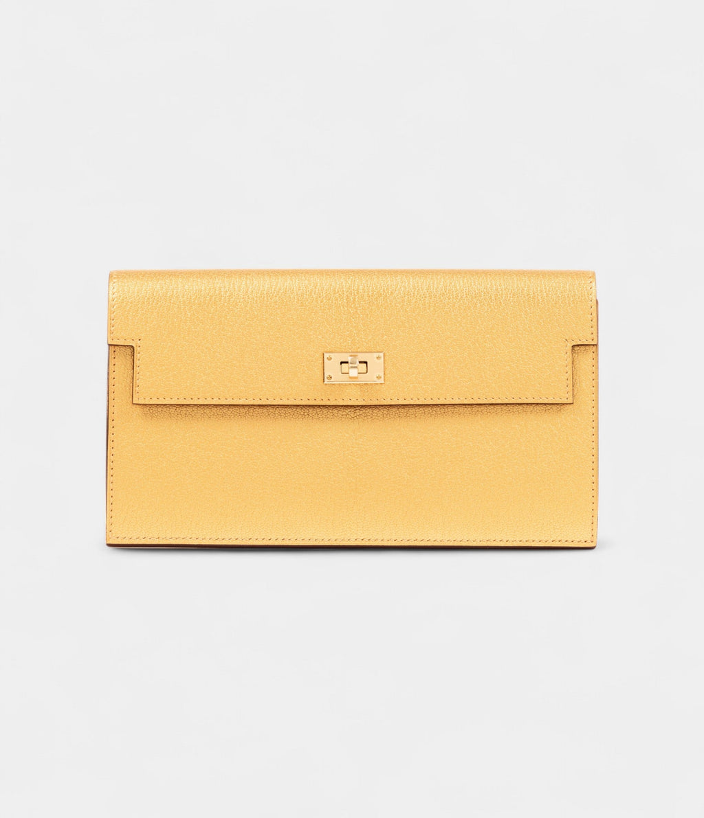 HMKelly Wallet To Go Doré Chamkila Light Leather Permabrass Hardware