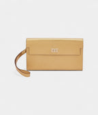 HMKelly Wallet To Go Doré Chamkila Light Metallic Leather Permabrass Hardware