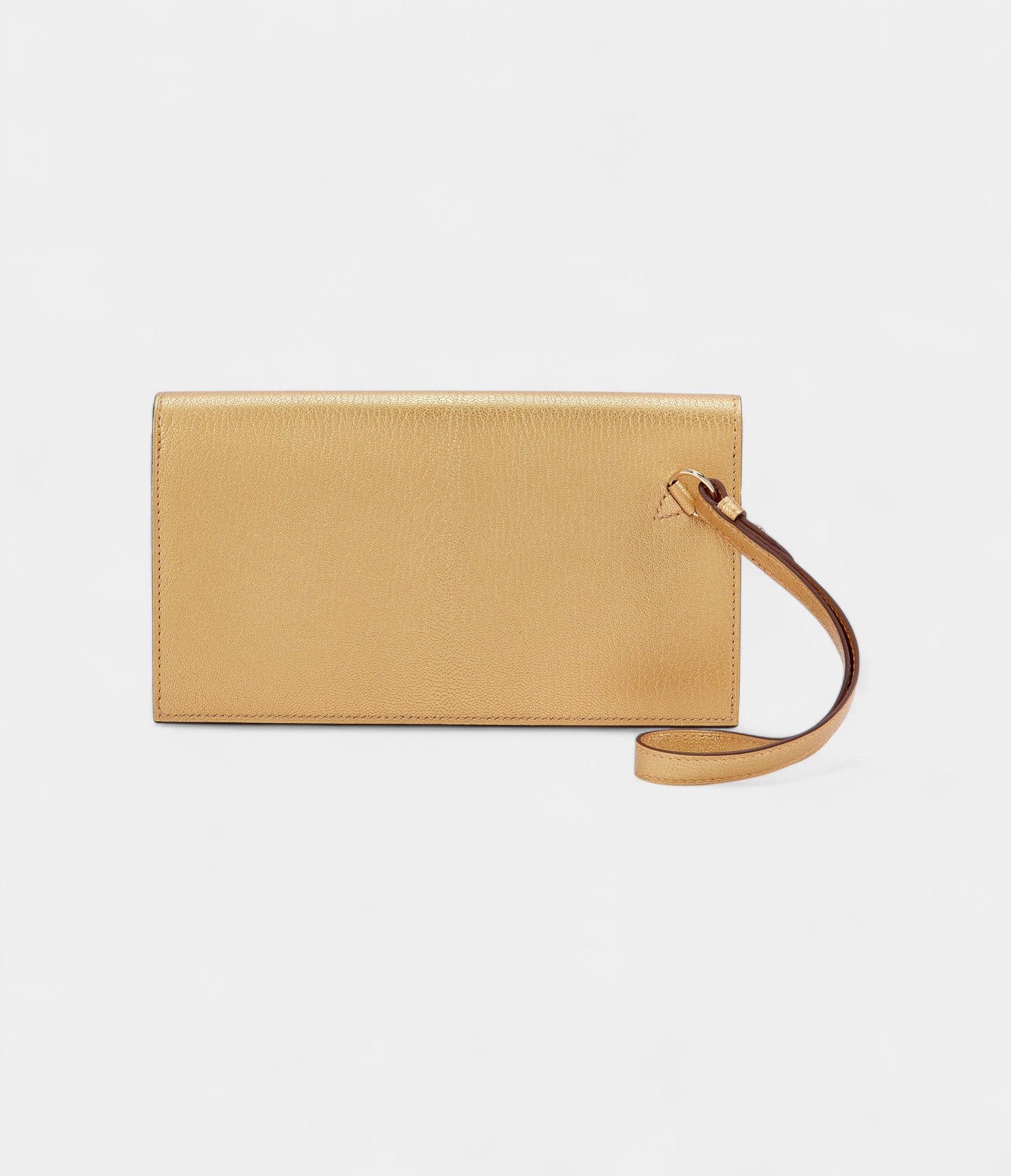 HMKelly Wallet To Go Doré Chamkila Light Metallic Leather Permabrass Hardware