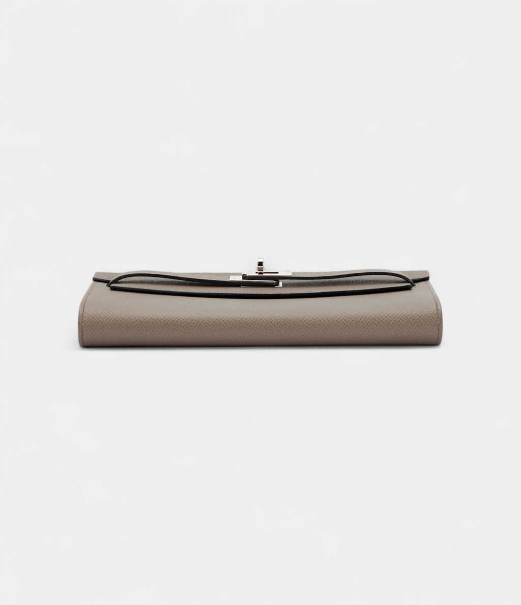 HMKelly Wallet To Go Etain Epsom Leather Palladium Hardware