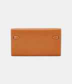 HMKelly Wallet To Go Gold Epsom Leather Palladium Hardware