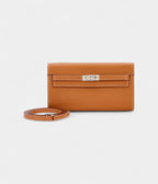 HMKelly Wallet To Go Gold Epsom Leather Palladium Hardware