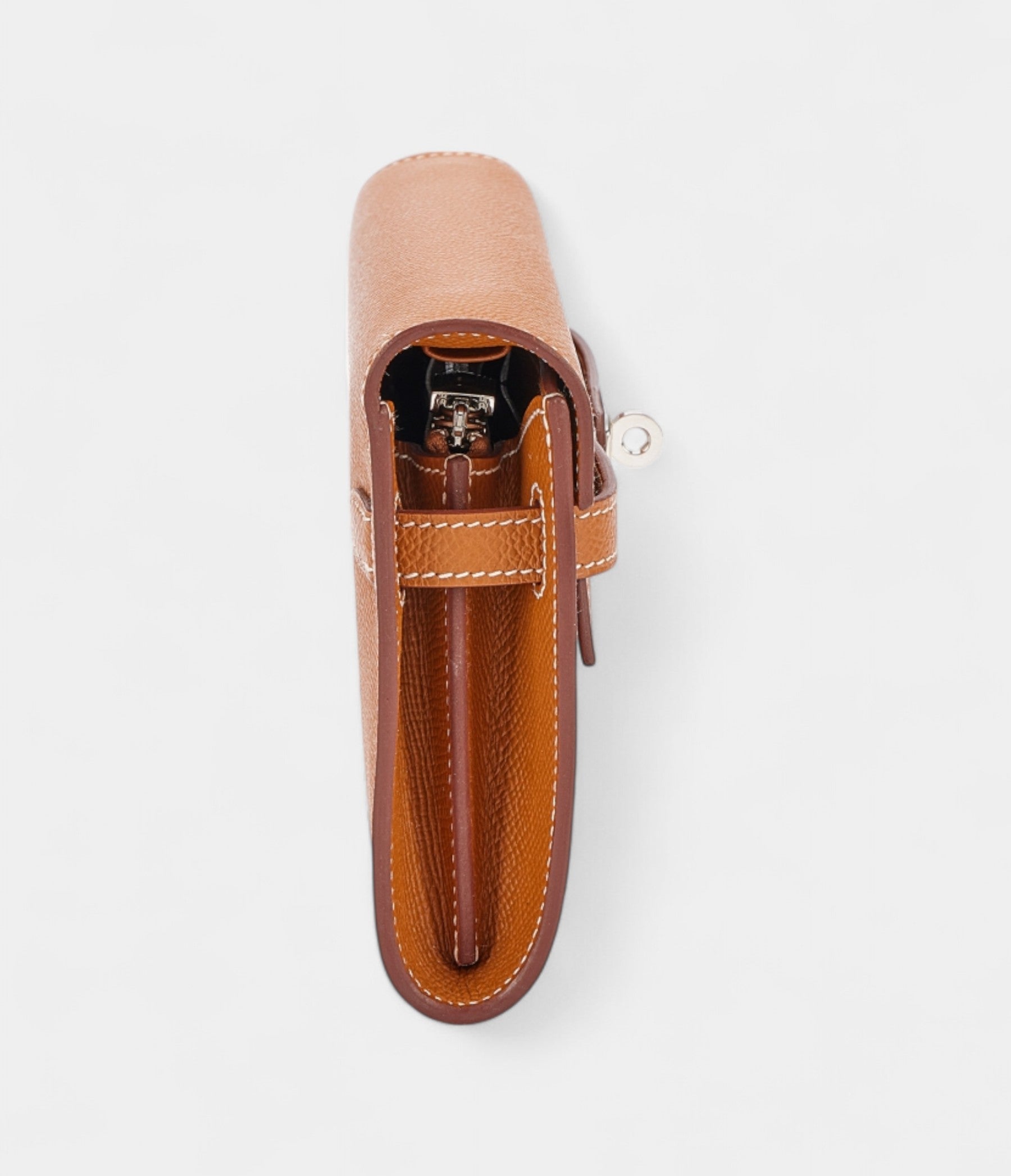 HMKelly Wallet To Go Gold Epsom Leather Palladium Hardware