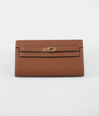 HMKelly Wallet To Go Gold Epsom Palladium Hardware