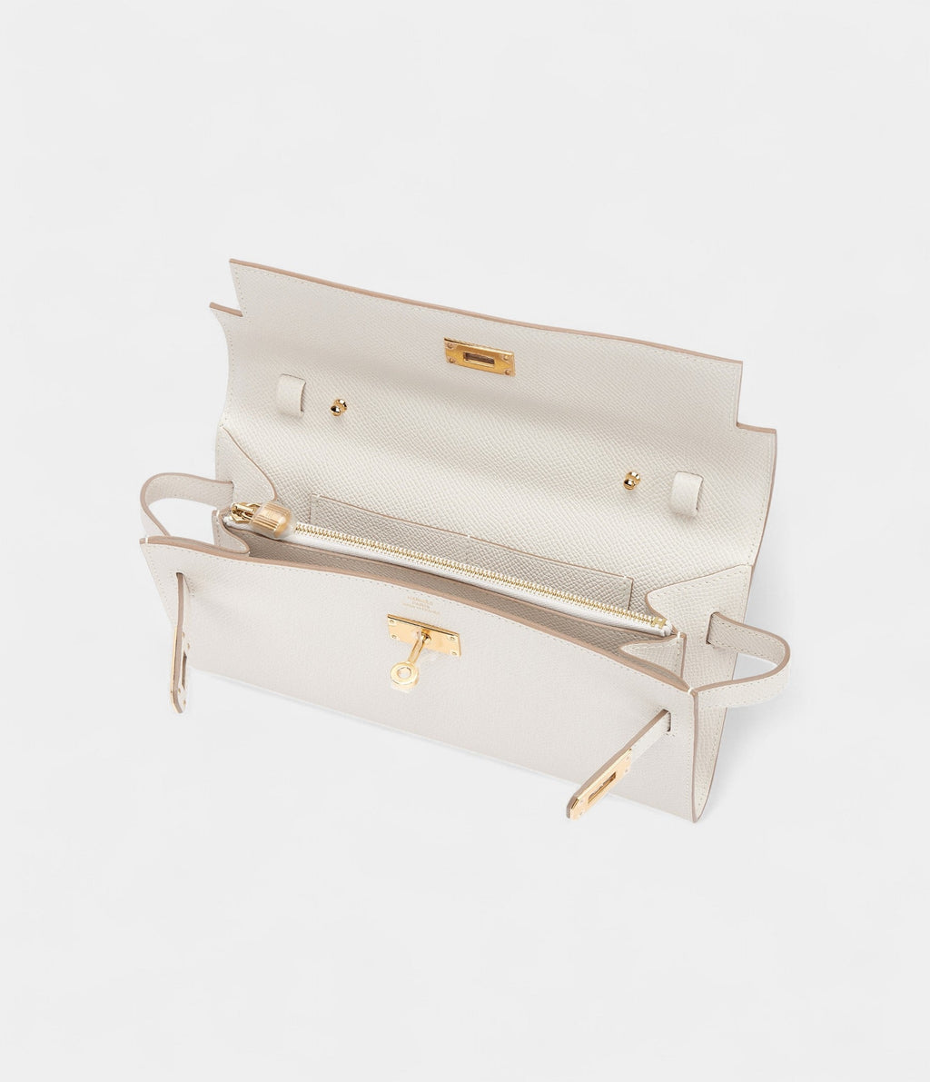 HMKelly Wallet To Go Gris Pale Epsom Palladium Hardware
