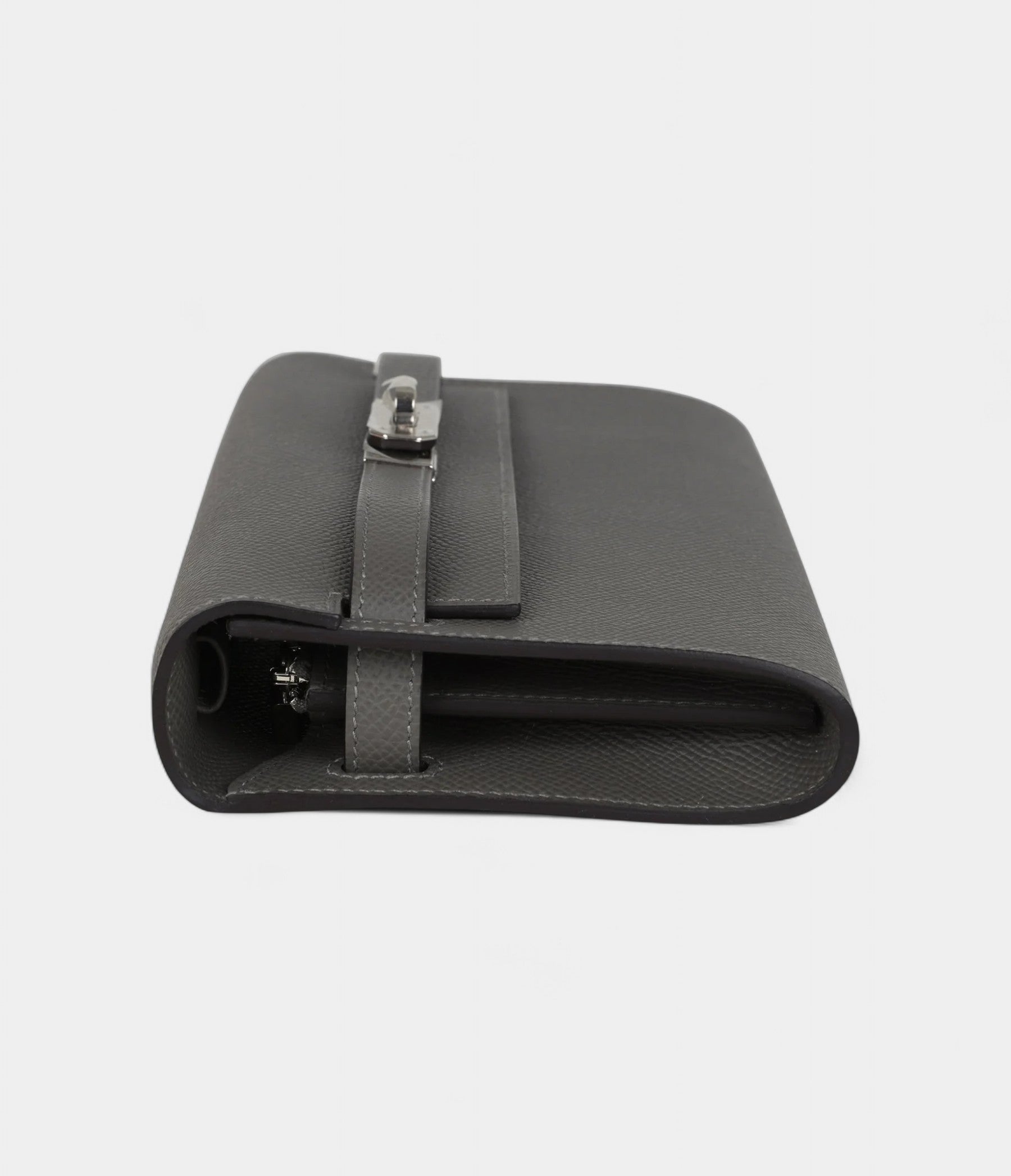 HMKelly Wallet To Go Gris Meyer Epsom Palladium Hardware