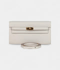 HMKelly Wallet To Go Gris Pale Epsom Gold Hardware