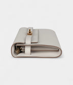 HMKelly Wallet To Go Gris Pale Epsom Gold Hardware