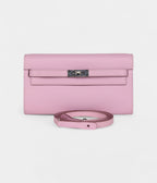 HMKelly Wallet To Go Mauve Sylvestre Epsom Palladium Hardware