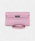 HMKelly Wallet To Go Mauve Sylvestre Epsom Palladium Hardware