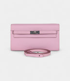 HMKelly Wallet To Go Mauve Sylvestre Epsom Palladium Hardware
