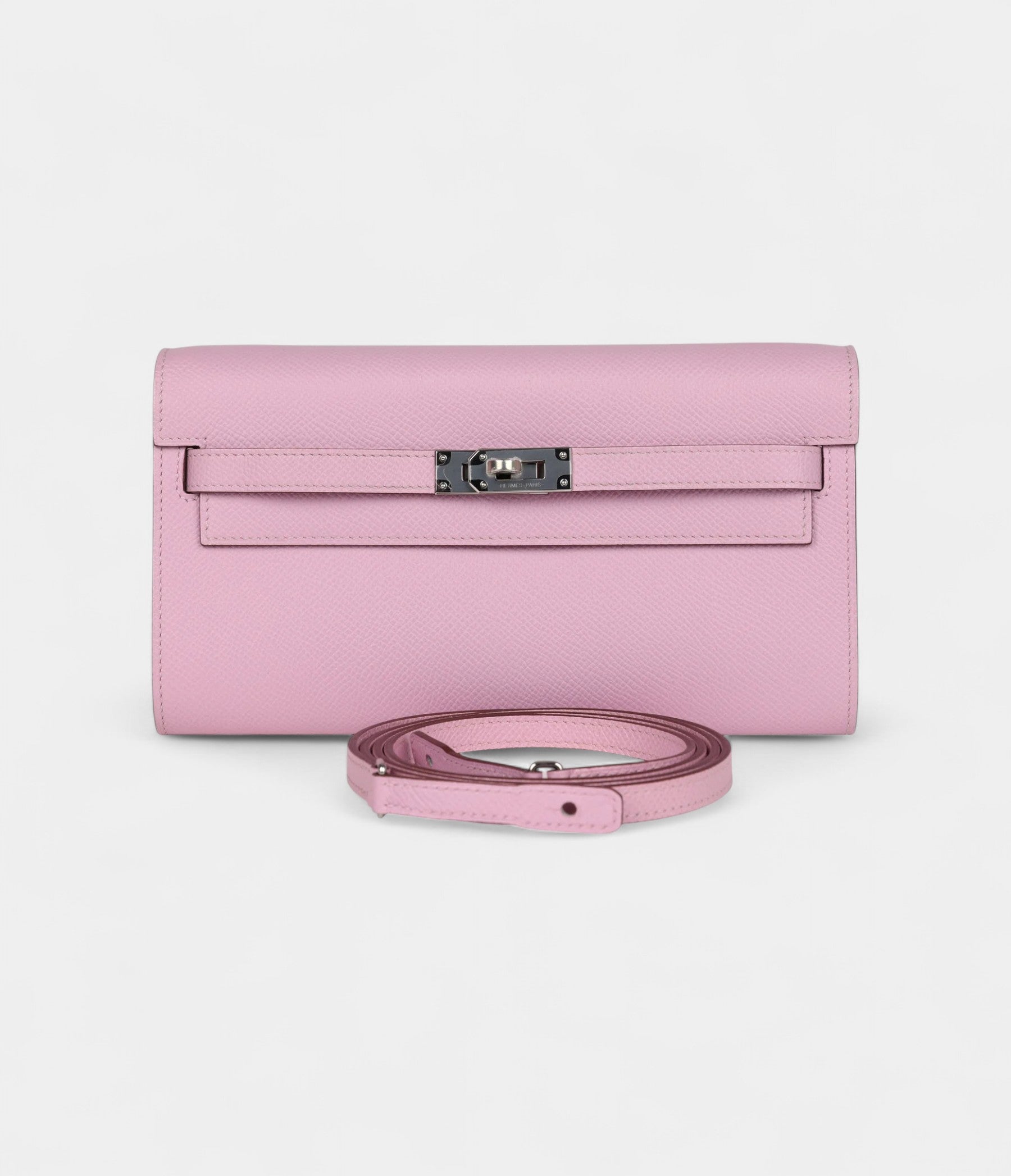 HMKelly Wallet To Go Mauve Sylvestre Epsom Palladium Hardware