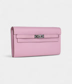 HMKelly Wallet To Go Mauve Sylvestre Epsom Palladium Hardware
