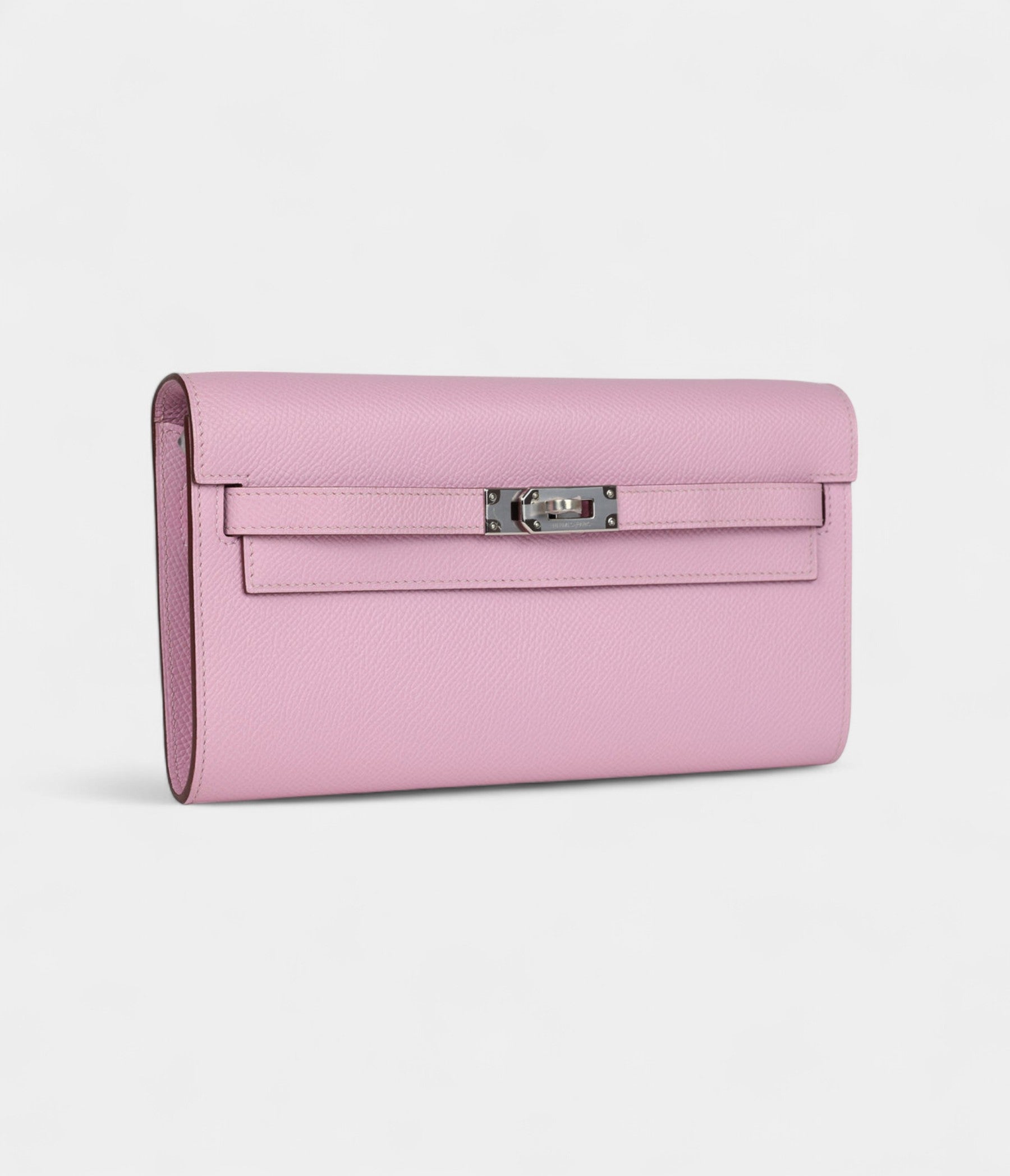 HMKelly Wallet To Go Mauve Sylvestre Epsom Palladium Hardware