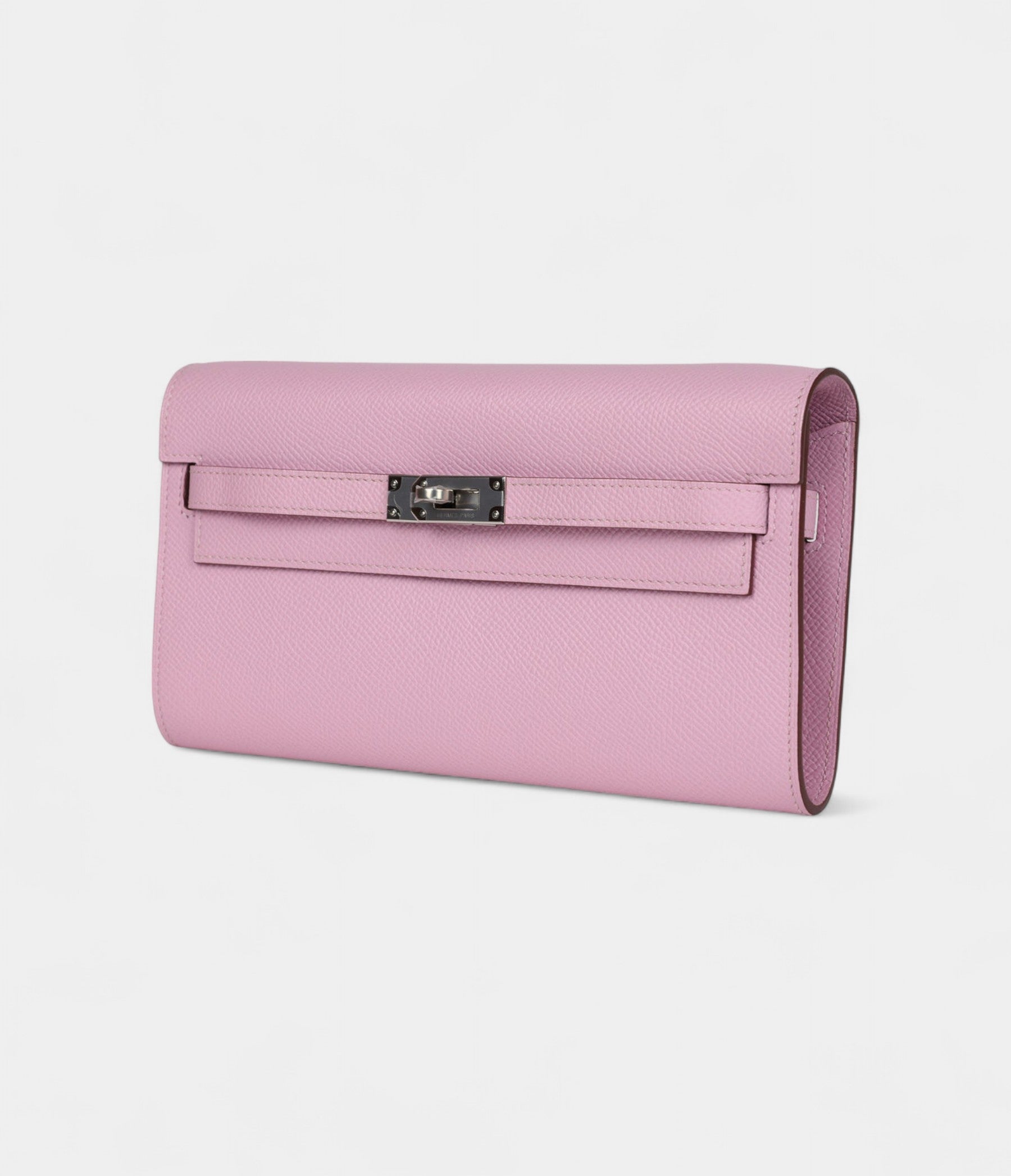 HMKelly Wallet To Go Mauve Sylvestre Epsom Palladium Hardware