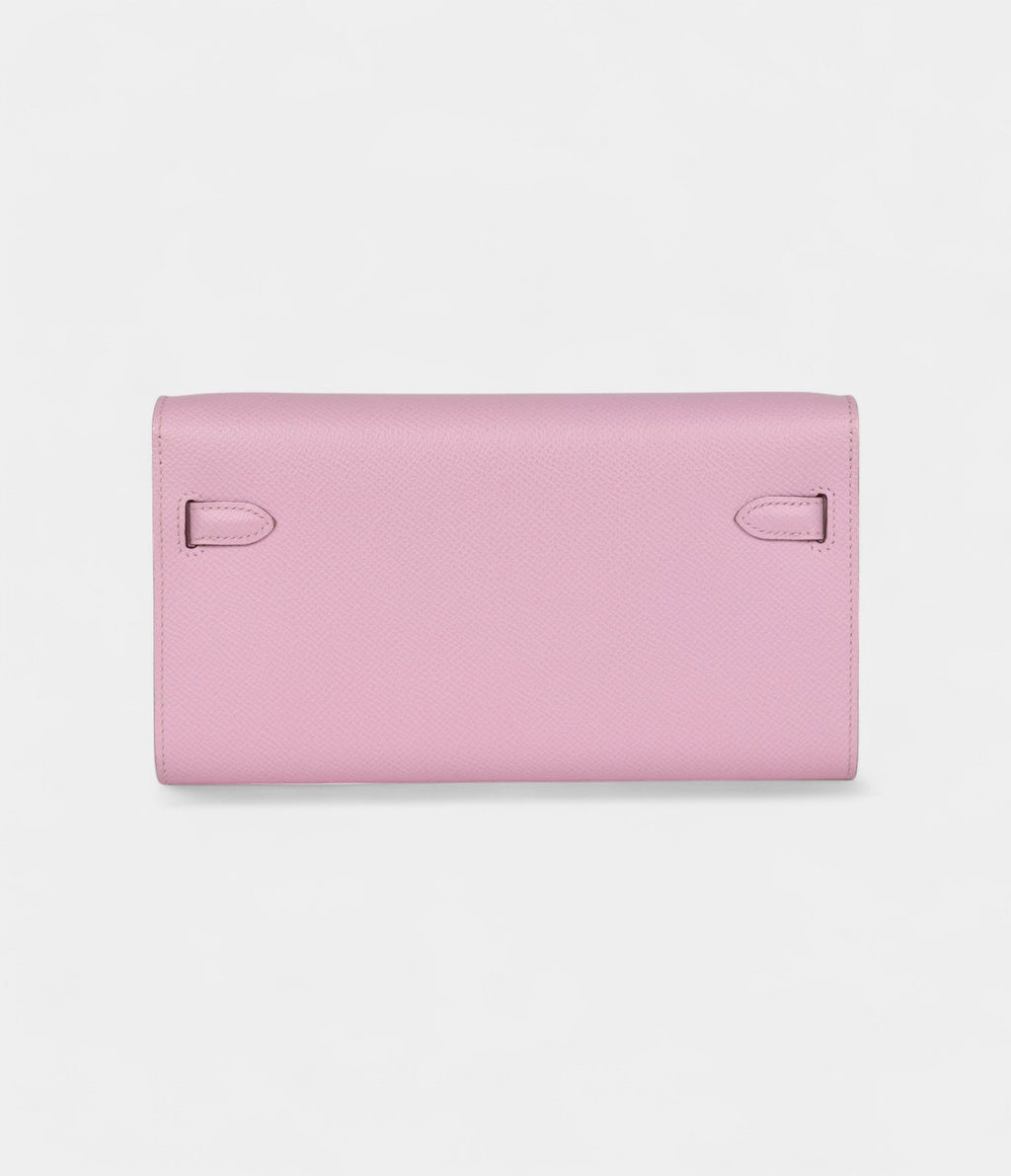 HMKelly Wallet To Go Mauve Sylvestre Epsom Palladium Hardware