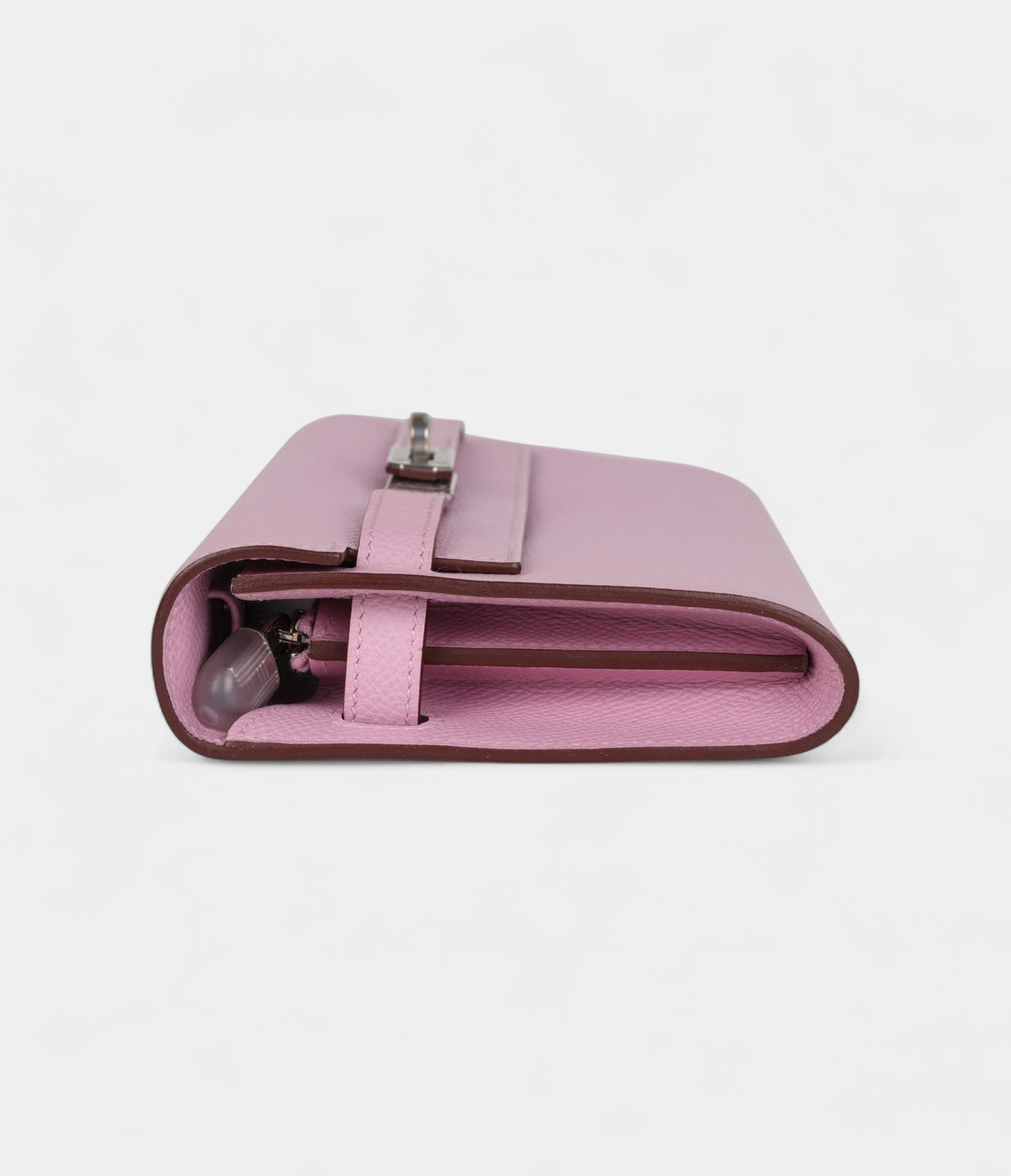 HMKelly Wallet To Go Mauve Sylvestre Epsom Palladium Hardware