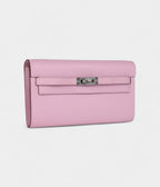 HMKelly Wallet To Go Mauve Sylvestre Epsom Palladium Hardware